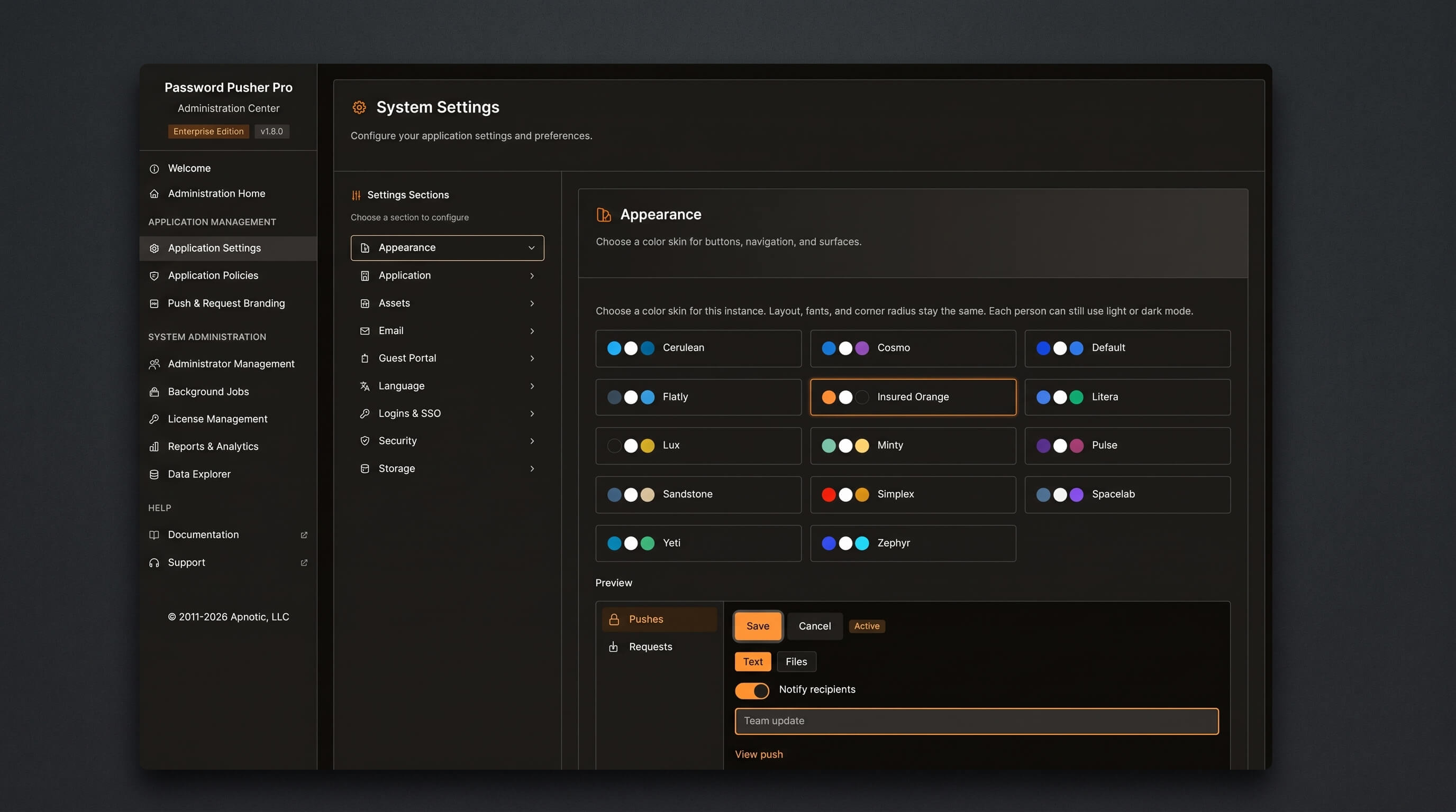 Self-Hosted Pro v1.8.0: Color Skins, Rebuilt Forms, and More